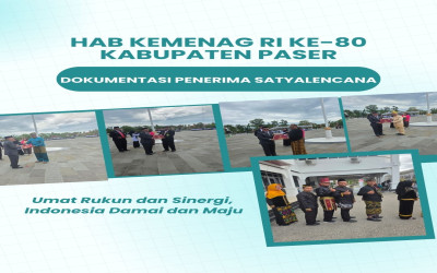 Peringati HAB ke-80, 29 ASN Kemenag Paser Dianugerahi Satyalencana Karya Satya